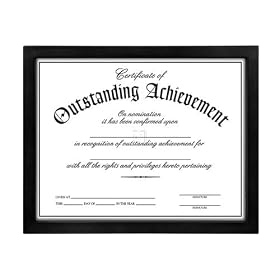 Ebony black wood certificate by Malden Designs - 8.5x11