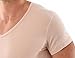 ALBERT KREUZ Men's Invisible V-neck Undershirt Shortsleeves Stretch-cotton Nude