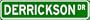 DERRICKSON Street Sign ~ Personalized Family Lastname Sign ~ Gameroom, Basement, Garage Sign **