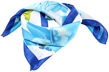 Flowers Butterfly Print Polyester Neck Scarf Neckerchief for Women