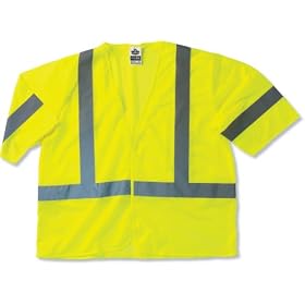 Glowear 8310HL Class 3 Economy Vest, Lime, 2XL 3XL by Ergodyne