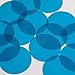Round Vinyl Shape No Hole 40mm Blue Go Go Transparent