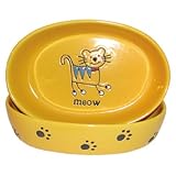 Petrageous Designs Silly Kitty 6.5 Oval Pet Bowl