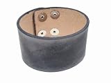 Genuine Leather Thick Retro Faded Black Bracelet
