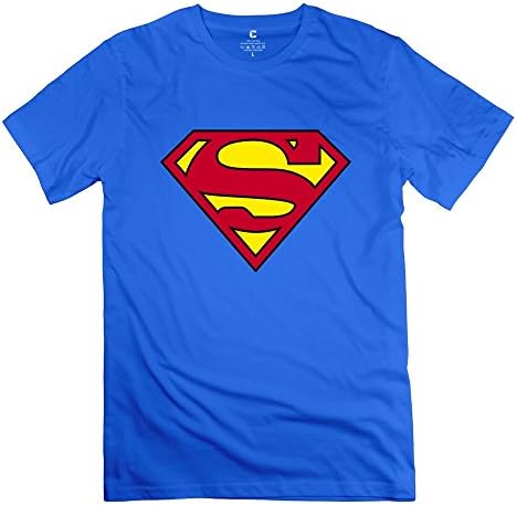 ZLSJ Men's Tee Superman Logo Size XS RoyalBlue