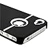 DELUXE BLACK CASE COVER W/CHROME FOR IPHONE 4 4G 4S AT&T VERIZON SPRINT