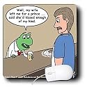 Londons Times Funny Animals Cartoons - The Frog And The Bartender - Mouse Pads