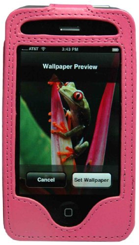 Premium Pink iPhone 3G iPhone 3GS 3G Speed leather case with Belt Clip. Screen Protector included.'