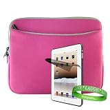 Apple Ipad Accessories Kit: ** PINK ** Form Fitted Scratch Defense Neoprene Sleeve Cover + Custom Cut iPad Screen Protector + Vangoddy Live * Laugh * Love Wrist band