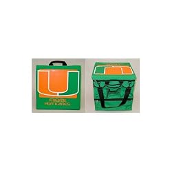 Miami Hurricanes NCAA 5 Pocket Seat Cushion And Tote by BSI Products Inc.