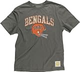 Cincinnati Bengals Button Hook Slimmer Fit Retro T Shirt By Reebok (XXL=50)