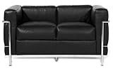 E-comfort LC2 プレミアムエディション スタンダードレザー 2人掛け ブラック SF7040BML01 24228
