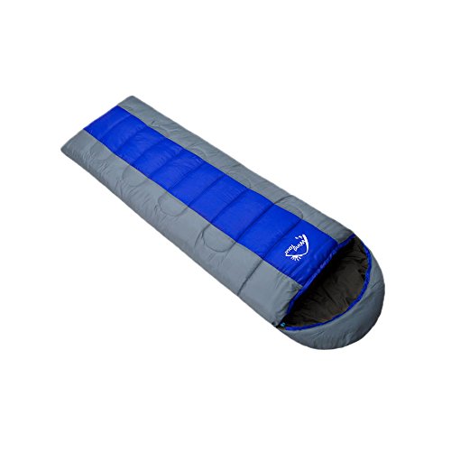 Wind Tour Thermal Warm Adult Sleeping Bag Autumn Winter Envelope Hooded Outdoor Travel Camping Waterproof Thick 1.3kg Blue