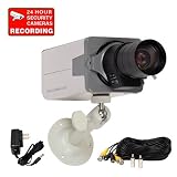 VideoSecu 700TVL Day Night CCTV Security Camera 1/3" Sony Effio CCD 3.5-8mm Zoom Lens with Camera Power Supply and Extension Cable 1LV