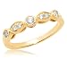 10k Yellow Gold Diamond Stack Ring (1/4 cttw, H-I Color, I2 Clarity)