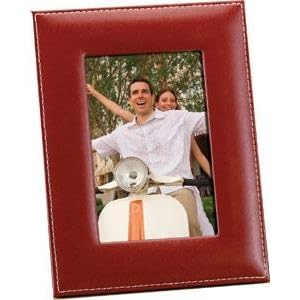 SADDLE stitched leather in cabernet red