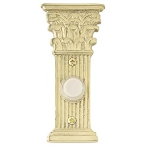 Artworks Home Decor Doorbell Push Button, Polished Brass by Angelo Brothers