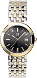 Men's Two Tone Stainless Steel Telos Quartz Charcoal Dial