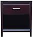 Modus Furniture Nevis 1 Drawer Nightstand, Espresso
