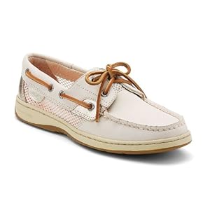 Sperry Top-Sider Women's Bluefish 2 Eye Boat Shoe (Ivory, 8.5)