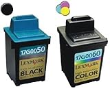 Take4Less 2-pack (B+C) 17G0050 17G0060 50 60 Lexmark Compatible ink Cartridges for Z12 Z22 Z32 Z705 Z715 P707 P3150 IJ 60