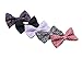 Bundle Monster Mens Tuxedo Solid Patterned Adjustable Neck Bowtie Bow Tie 5pc Assorted Lot Set - #4