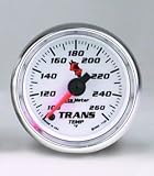 C2&trade; Electric Transmission Temperature Gauge 2 1/16 in. 100-260 Deg. F Incl. 8 ft. Tubing Or Wiring Harness 1/8 in. NPT Sender 3/8/0.5 in. NPT Fittings Full Sweep