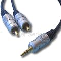 Premium Quality 3.5mm Jack to 2 Phono (RCA) Cable / Fully Shielded / Gold Plated / (5 Metre) (Sold By Cables 4 ALL) can be used for ipod, mp3 to stereo