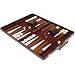 Brown & Tan Stripe Backgammon Set - Large Attache