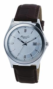 Kenneth Cole Leather Collection Silver Dial Men watch #KC1479