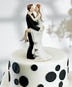 Wedding Bride and Groom Kissing Couple Cake Topper