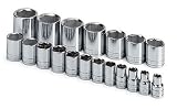 SK 4120 19 Piece 1/2-Inch Drive 6 Point 3/8-Inch to 1-1/2-Inch Socket Set