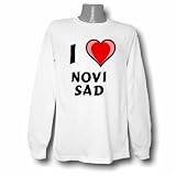 I Love Novi Sad Long Sleeve T-shirt Large White