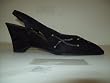 Vaneli Women's 'Bernie' Suede Slingback Wedge (Black 9W)