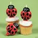 Bright Ladybug Cake Topper Candles (1 dz)