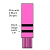 Trenway Hockey Socks, Adult Pink w/Black, Pro-style