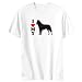 T-Shirt White  I Love My Belgian Malinois Silhouette  Dog