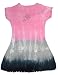 Zinnias - Girls Short Sleeve Tie Dye Dress, Pink, Grey, Navy