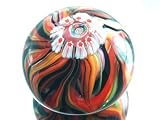 Murano Design Glass Art Flame Millefiori Paperweight PW-1113