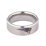 Men's NFL Titanium Logo Ring - Patriots