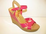 Nine West Women's Myth Wedge Sandal, Pink/Natural