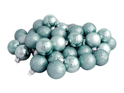 Vickerman 4-Finish Ball Ornament, 40mm, Seafoam Green