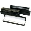 3 Bracelet Watch Boxes Black Leather Gift Display