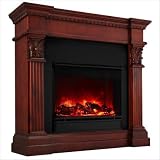 Gabrielle Electric Fireplace by Real Flame L6700E-DM (Dark Mahogany) (40H x 42W x 13D)
