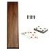 Complete Cribbage Set - Solid Walnut Wood 2 Track Competition Cribbage Board with Quality Solid Brass Cribbage Pegs with a Tapered Body Design and an Easy Grip Top (3 Gold / 3 Silver) and a Deck of Playing Cards