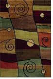 5'3 x 7'10 Shaw Rugs Accents Percussion - 20500 Ebony Rectangular