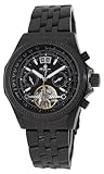 Burgmeister San Francisco BM313-622 Herren Automatik Uhr Edelstahl schwarz schwarzes Zifferblatt offene Unruh Tag/Datum/Monat doppelte Sicherheitsfaltschließe