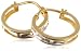 9ct Yellow Gold AME105178 Ladies 0.06ct Diamond Creole Earrings