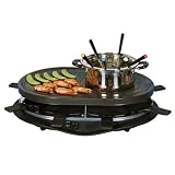 Koolatron TCRF08BN Total Chef Party Grill Fondue Set With Marble Cooking Slab
