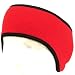 Winter Ski Polar Fleece Reversible Headband Headwrap Ear Warmer Red with Black
